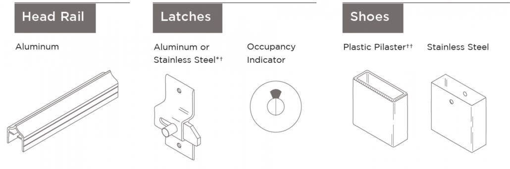 Hiny Hiders Partitions Stirrups backets headrails latches shoes Hiny Hiders Partitions Stirrups backets headrails latches shoes