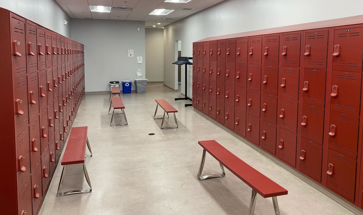 Pro Fitness Club Mens Locker Room with Tufftec Lockers Pro Fitness Club Mens Locker Room with Tufftec Lockers