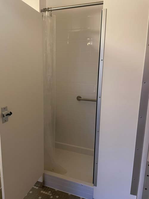 Hiny Hider shower door open